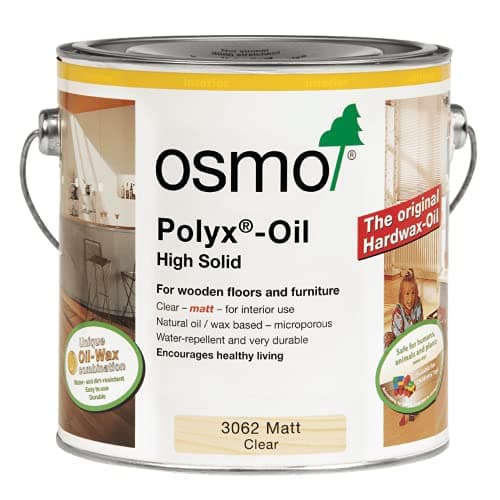 Image of Osmo Polyx®-Oil - Hard Wax Oil 3062, Clear Matt, 0.375L - Durable for Furniture, Water-Resistant Floor Wax, Wood Treatment & Wood Finish - Ideal for Oak, Pine, Spruce, Beech & More