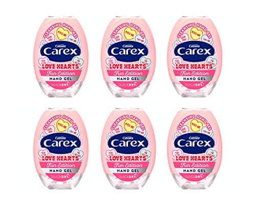 Image of 6 x 50ml Carex Hand Gel - Love Heart