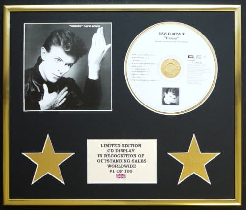 Image of DAVID BOWIE/CD DISPLAY/LIMITED EDITION/COA/HEROES