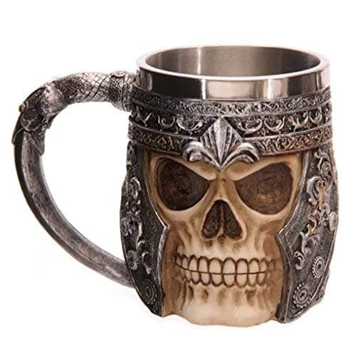 Image of Itian 3D Skull Mug Stainless Steel Tankard Mug Coffee Tea Water Drinking Cup For Party Or Bar