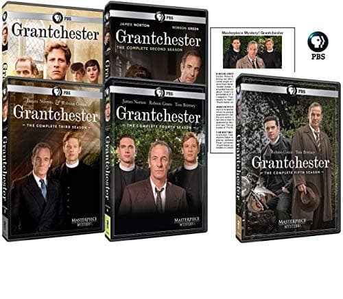 Image of Masterpiece Mystery! Grantchester: Complete Series 1-5 DVD Collection + Bonus Cast Guide