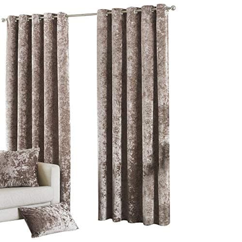 Image of Riva Paoletti Verona Ringtop Eyelet Curtains (Pair) - Teal Blue - Velvet Feel - Crushed Velvet Look - Ready Made - 100% Polyester - 168 cm Width X 183 cm Drop (66" X 72" Inches) - Designed In The UK