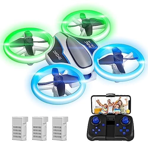 Image of Mini Drone with 720P HD Camera for Kids and Adults, RC Quadcopter with LED Light, 3 Modular Batteries, Headless Mode, 3D Flips, Childrens Drone Toys Gifts for Boys and Girls,M2C Green