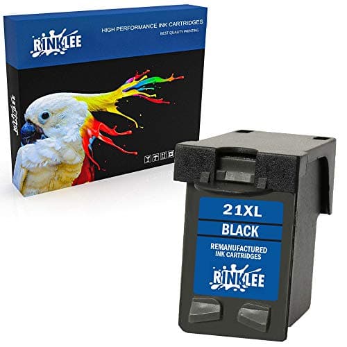 Image of RINKLEE Remanufactured for HP 21XL Ink Cartridge compatible with HP Deskjet F2120 F2180 F2280 F335 F375 F380 F390 F4180 F4190 3940 D1460 D2360 D2460 Officejet 4315 4355 PSC 1410 1415 | Black