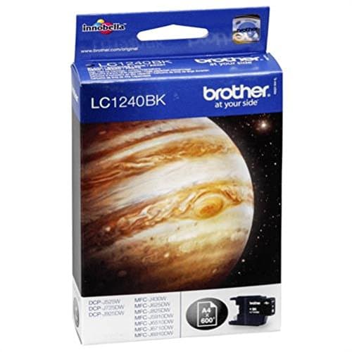 Image of Brother LC-1240BK Inkjet Cartridge, Black, Single Pack, High Yield, Includes 1 x Inkjet Cartridge, Brother Genuine Supplies