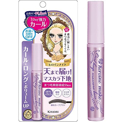 Image of Heroine Make SP Curl Keep Mascara Base 50 (Fleur Violet), 0.2 oz (6 g), Mascara Base, Colored Mascara with Pearls, Strong Curls