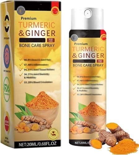 Image of Joint & Bone Therapy Turmeric Ginger Treatmenr Spray,Turmeric Ginger Bone Therapy Spray,20ml Turmeric & Ginger Bone Care Spray,Women Men Natural Turmeric Ginger Spray (1PC)