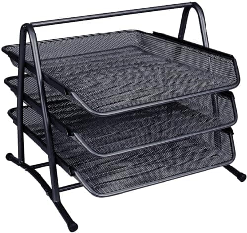 Image of Q-Connect 3 Tier Letter Tray Black