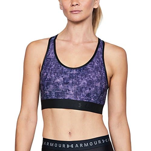 Image of Under Armour Women Armour Mid Printed Sport Bra - Icelandic Rose, XS