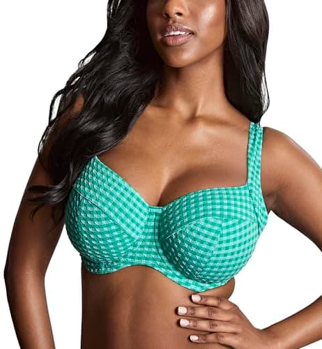 Image of Panache SW1722 Gingham Olivia Full Cup Bikini Top
