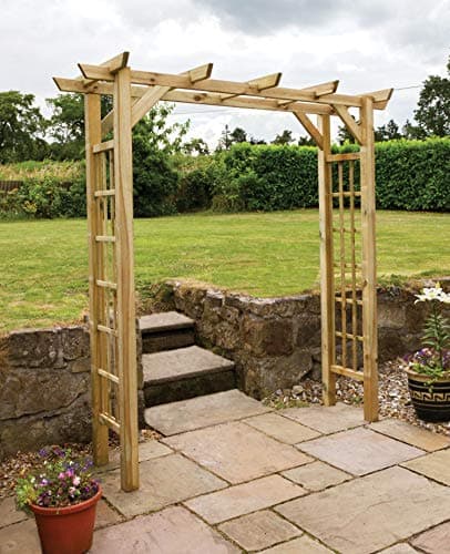 Image of Arteixo Garden Arch Flat top with side rellis - 10 Year warranty against rot