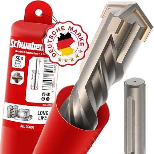 Image of SCHWABENBACH ® SDS Max Drill Bit 25 mm x 880 x 1000 mm - Concrete Drill - Precise & Fast Drilling in Concrete - Premium Quality with Carbide Tip - Long Masonry Drill - No Hooking in Reinforcement Iron