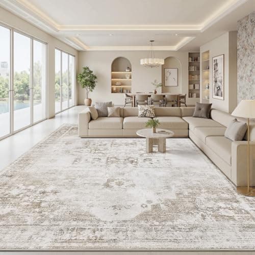 Image of Sour Lemon Rugs Living Room Large 160x230 - Machine Washable Rug - Area Rugs for Bedroom - Large Boho Rug Vintage Rugs Anti Slip Fluffy Carpet for Living Room, Bedroom