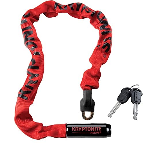 Image of Kryptonite Keeper 785 Bike Chain Lock, 2.8 Feet Long Heavy Duty Anti-Theft Bicycle Chain Lock with Keys for Bike, Motorcycle, Scooter, Bicycle, Door, Gate, Fence