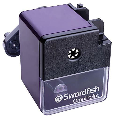 Image of Swordfish ‘OmniPoint’ Multiple Size Desktop Manual Pencil Sharpener with Replaceable Helical Blade and Pencil Point Options [40305] 8–12mm