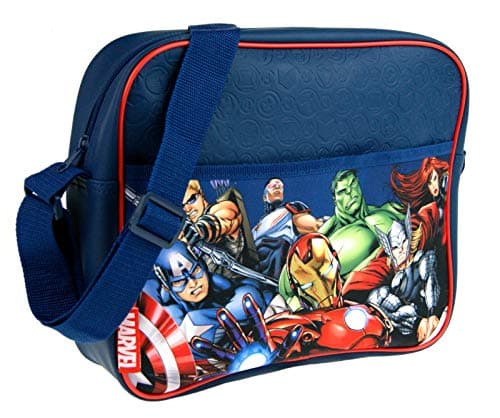 Image of Marvel Avengers Messenger Bag with All Characters Large Shoulder Bag School Backpack Super Fans Courier Book Bag Back to School or Collage