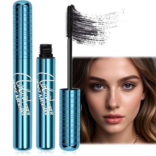 Image of Black Fiber Lash Mascara for Older Women – Volumizing, Waterproof & Hypoallergenic for Thinning Lashes. Gentle Formula for Sensitive Eyes, Natural Look for Seniors