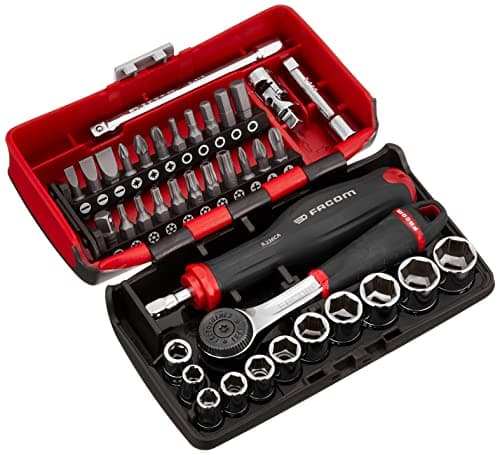 Image of Facom R2Nano Hexagon Socket Set 5.5-14Mm Plus Bits 1/4 Drive in Plastic Case