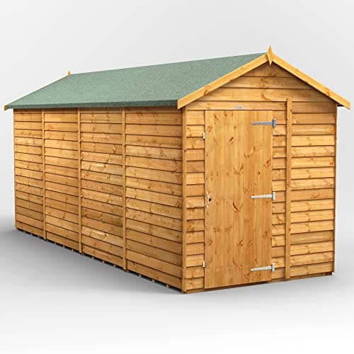 Image of Powersheds High Grade Premium Apex Overlap Wooden Cabin with Security Features, Door & Window Flexibility, made from 10 mm Extra Thick Timber & Toughened Glass