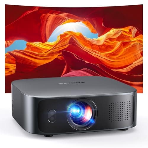 Image of 4K Short Throw Projector, 1200 ANSI Smart KOGATA Projectors Compatible with Netflix & Dolby Audio, Auto Focus & Keystone, HDR10, WiFi Bluetooth Portable Outdoor/Home Cinema Projector