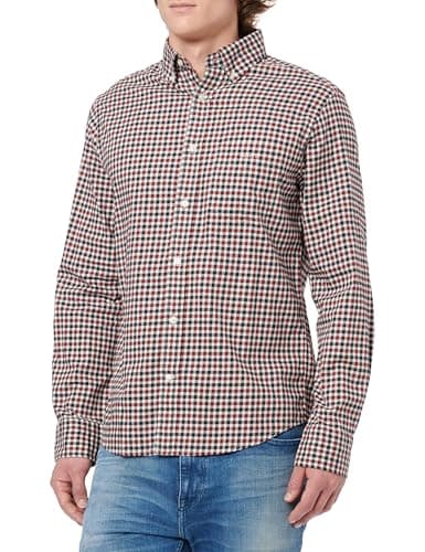 Image of GANT Men's Reg Twill Gingham Shirt, red, S