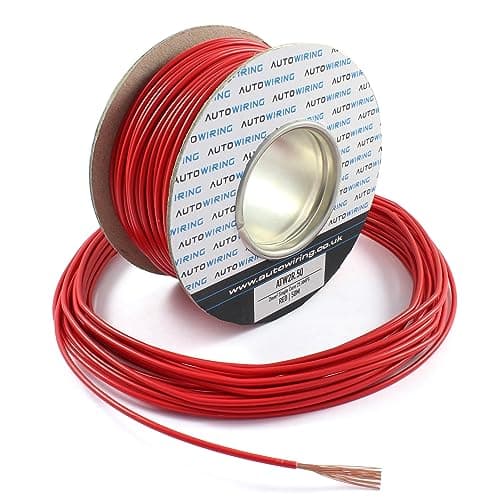 Image of 25 AMP Rated 2mm² Single Core Stranded Copper Cable 12v 24v Thin Wall Wire (10M 20M 50M 100M) (RED, 20M Coil)