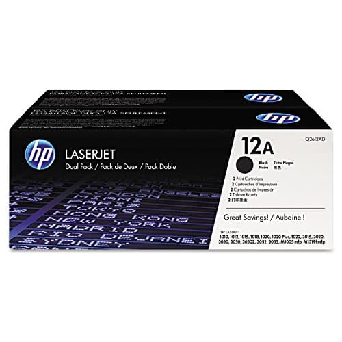 Image of HP Q2612AD 12A Original LaserJet Toner Cartridges, Black, Multipack