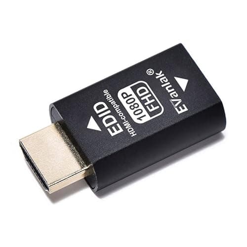 Image of EVanlak Hdmi Edid Emulator Passthrough 3rd Generrtion Premium Aluminum Eliminated Emulator Adapter Work with Mac Thunderbolt to HDMI Switches/Extender/AV Receiver/Video Splitters-1920X1080@59hz