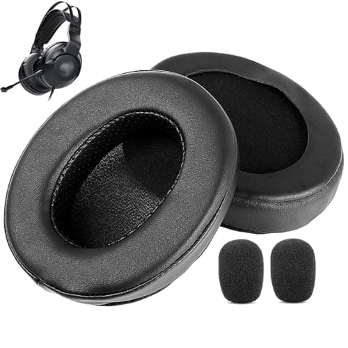 Image of ElO 7.1 AIR headset Premium Protein Leather Replacement Earpads Compatible with Roccat ElO 7.1 AIR/ELO 7.1 USB/ELO X Stereo headsets Earpads Cushion