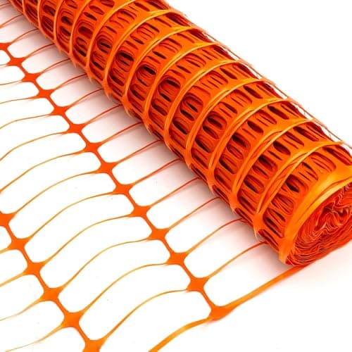 Image of 1m x 25m Orange Heavy Duty Safety Barrier Fencing Mesh Plastic Garden Netting Temporary Fence Reusable UV Resistant 1m High 25m Length Outdoor Crowd Events