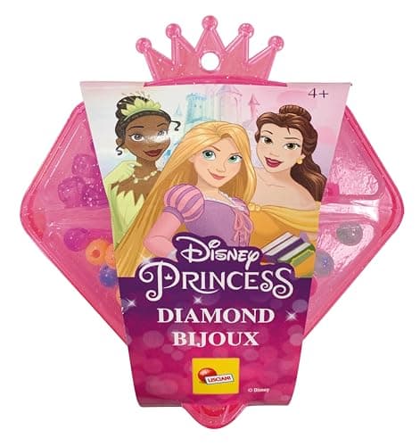 Image of Lisciani - Disney Princesses - Jewelry Creating Kit Disney Princesses for Kids from 3 Years - Beading kit for Making Bracelets and Necklaces - 5 Collectible Princess Charms