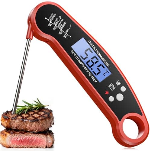 Image of BESROY Meat Thermometer Digital,Instant Read Meat Thermoteter Probe for Cooking,Foldable Food Thermometer for Kitchen,BBQ, Candy,Mike,Water,Temperature Probe with Water Proof,Kitchen Essentials