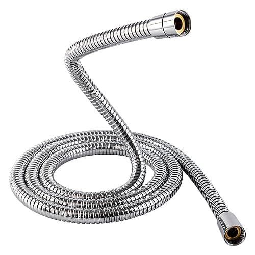 Image of Hibbent 16mm (Outer)/10mm(Inner) Large Bore Shower Hose 1.5m(59") -Supper Low Water Pressure Boosting Shower Hoses with Chrome, Universal Anti-Kink and Leak-Proof (1.5M)