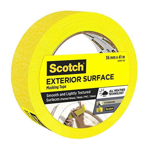 Image of Scotch Exterior Advanced Masking Tape, 24 mm x 41 m, Yellow, Very high adhesion For Painting Outdoors, Optimal Adhesive Painters Tape for Exterior Surfaces, Painted Wood, Metal, PVC and Glass