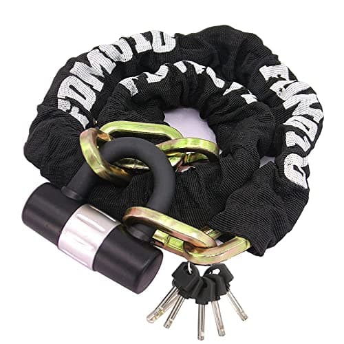 Image of FD-Moto 1.2M*10mm Steel Heavy Duty Anti-Theft Motorbike Chain Lock Padlock Motorcycle Bike Scooter Bicycle Lock Black&White