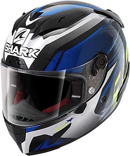 Image of Shark, Race R Pro Aspy Motorcycle Helmet Black Blue Yellow KBY, M
