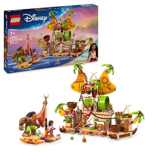 Image of LEGO ǀ Disney Moana 2 Kakamora Barge, Toy Building Set, Boat with Treasure Chest for Kids, Construction Playset and Gift-Giving Idea for Girls, Boys and Fans Aged 7 Years Old and over 43258