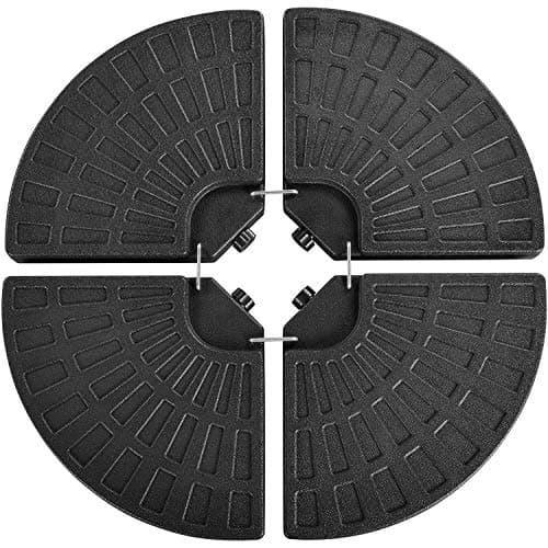 Image of Yaheetech 4 Piece Cantilever Parasol Base Weights Hanging Umbrella Stand Base Fillable Total 66KG Sand or 52L Water Weights for Cantilever Parasol