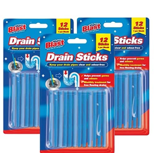 Image of Commercial Strength Drain Sticks, Pack of 36, Enzyme Drain Cleaner for Sinks, Basins, Bathtubs. Powerful Enzymatic Cleaner Prevents Blockages and Bad Odour | Perfect for Grease, Fat, Food Residue.