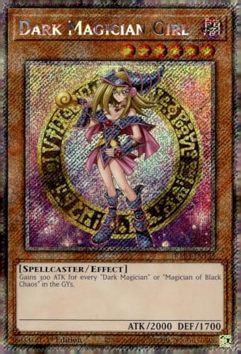 Image of YU-GI-OH! Dark Magician Girl (Platinum Secret Rare) - RA03-EN123 - 1st Edition (1 Count, Near Mint, Female, Anime Collectible Card)