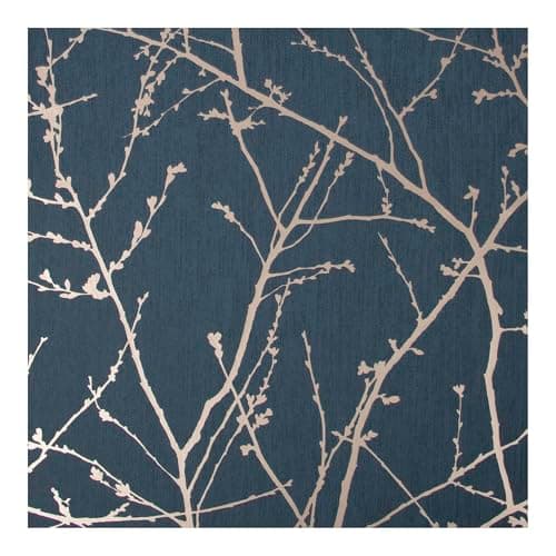 Image of Superfresco Easy Innocence Branch Navy & Copper Metallic Wallpaper- Paste The Wall – Navy & Copper Metallic - Traditional Tree Design