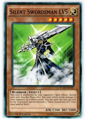 Image of YU-GI-OH! - Silent Swordsman LV5 (YGLD-ENC07) - Yugi's Legendary Decks - 1st Edition - Common