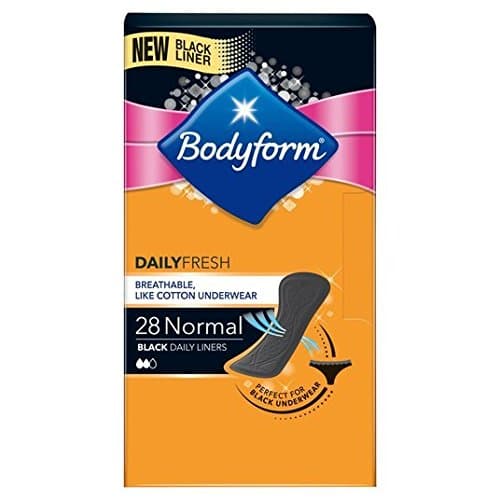 Image of Bodyform Black Pantyliner Normal 28 per Pack