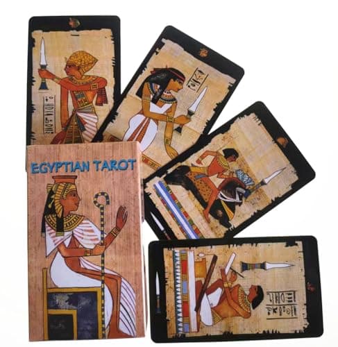 Image of Tarot Cards, Oracle Card, Beautifully Illustrated tarot Cards, Egyptian Gods Tarot Cards, 78 Classic Tarot Deck, Tarot Deck,Tarot for Beginners, Fortune Telling Game for Beginners and Experts