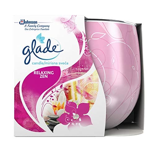 Image of Glade Jar Candle, Scented Candle Infused with Essential Oils, Up to 31 Hour Burn Time, Relaxing Zen, 120g
