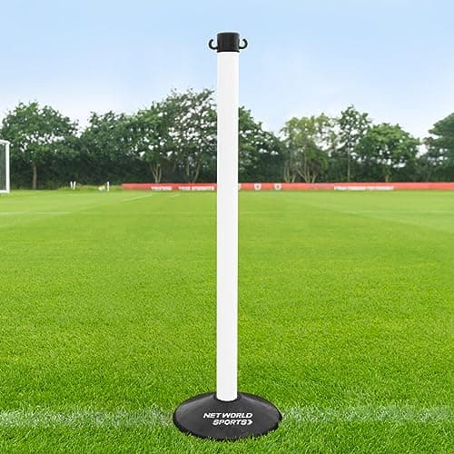 Image of FORZA Post & Bases for Plastic Chain Barriers | 4 Colour Options | Suitable for All Surfaces (Freestanding Post, White)