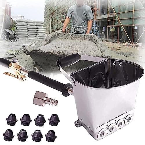 Image of HLGKBY Plaster Sprayer, Cement Mortar Spray Gun, Stucco Sprayer, Hopper Wall Paint Spray Gun, Wall Painting Concrete Tool, Manual Sprayer for Painting Wall or Ceilings