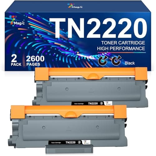 Image of 7Magic TN2220 Toner Cartridge Compatible with Brother TN2220 TN2010 Toner for Brother MFC-7360N DCP-7055 HL-2130 DCP-7060D MFC-7460DN HL-2240 HL-2250DN DCP-7070DW DCP-7055W FAX-2840 (Black, 2-Pack)