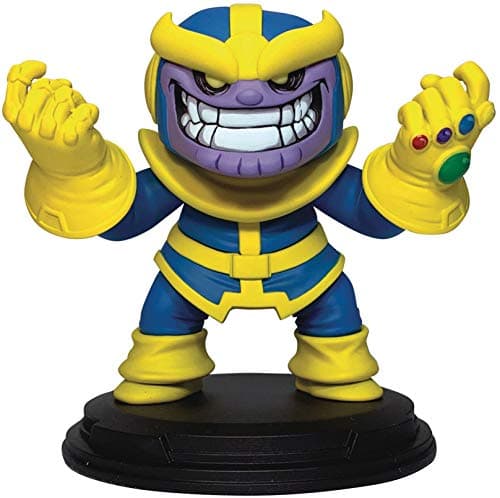 Image of Diamond Select Toys Marvel Animated Thanos Statue, Multicolor 4 Inches