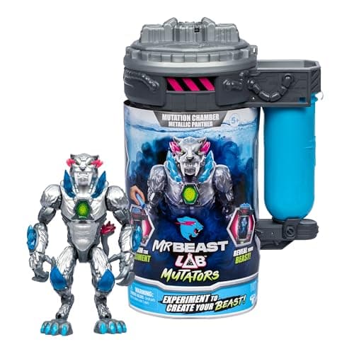 Image of MrBeast Lab Mutators, Mutate the Ultimate Beast Mutators. Perform the Experiment, Release a MrBeast Metallic Panther Action Figure. 3 to Collect